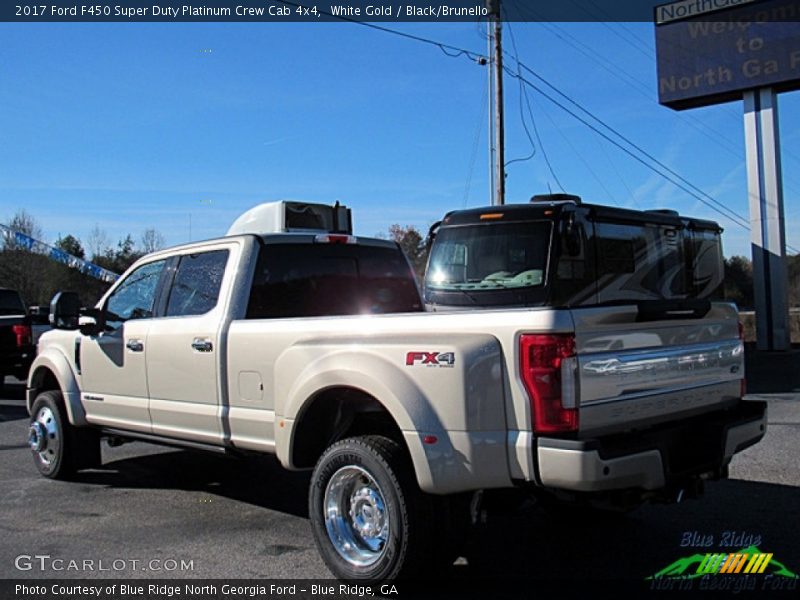 White Gold / Black/Brunello 2017 Ford F450 Super Duty Platinum Crew Cab 4x4
