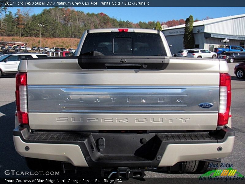 White Gold / Black/Brunello 2017 Ford F450 Super Duty Platinum Crew Cab 4x4