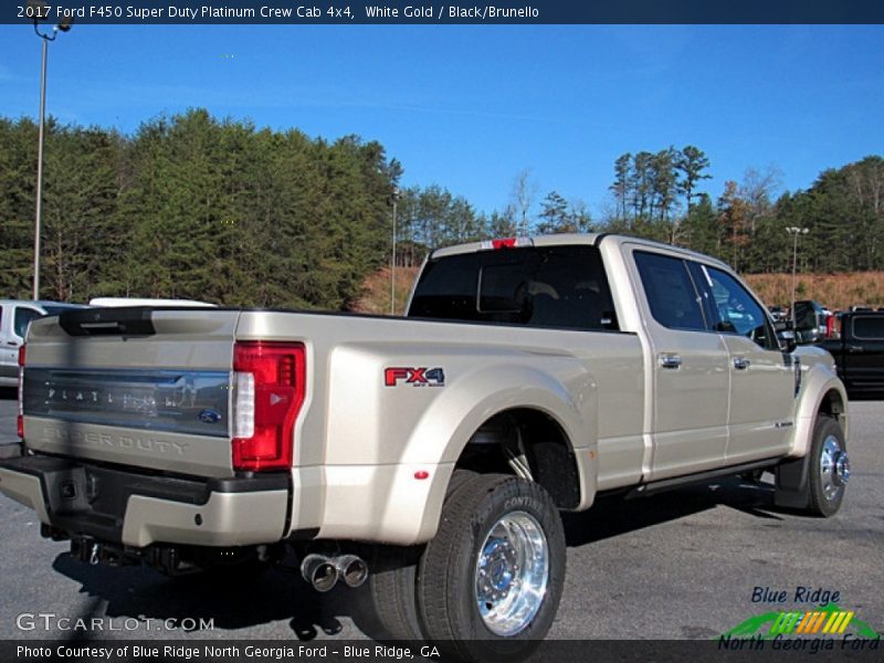 White Gold / Black/Brunello 2017 Ford F450 Super Duty Platinum Crew Cab 4x4