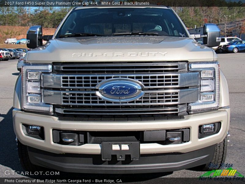 White Gold / Black/Brunello 2017 Ford F450 Super Duty Platinum Crew Cab 4x4