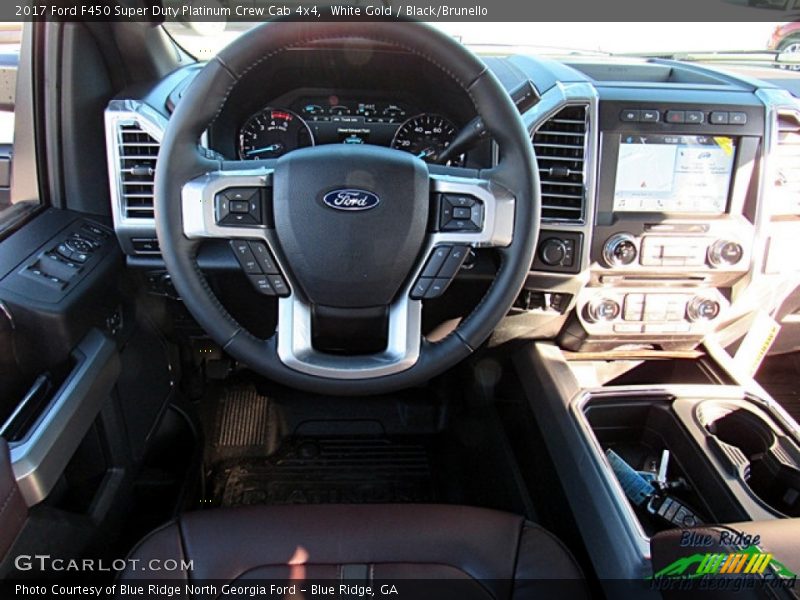 White Gold / Black/Brunello 2017 Ford F450 Super Duty Platinum Crew Cab 4x4