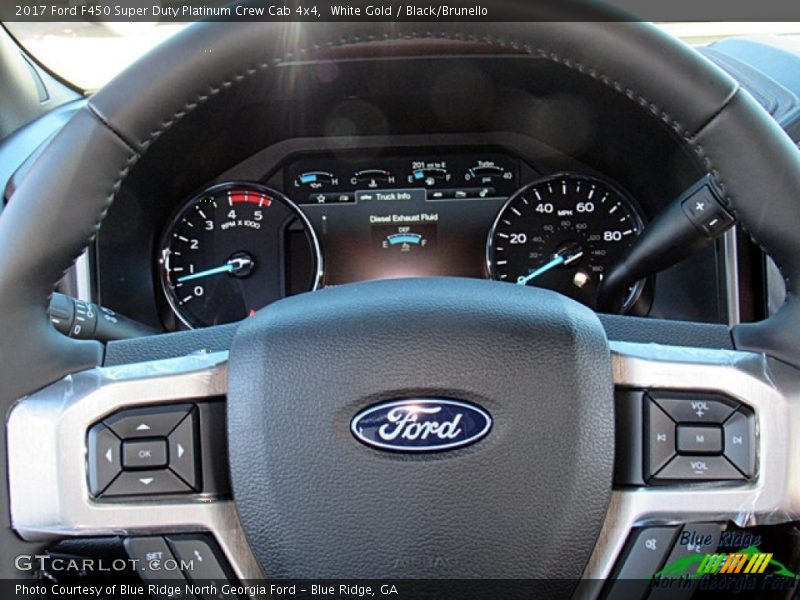 White Gold / Black/Brunello 2017 Ford F450 Super Duty Platinum Crew Cab 4x4