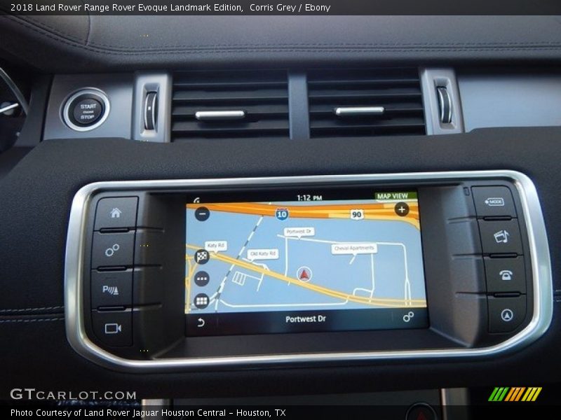 Navigation of 2018 Range Rover Evoque Landmark Edition