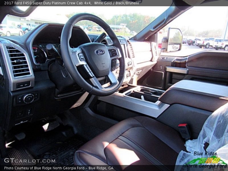 White Gold / Black/Brunello 2017 Ford F450 Super Duty Platinum Crew Cab 4x4