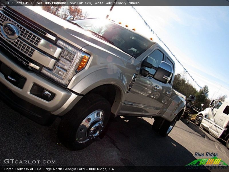 White Gold / Black/Brunello 2017 Ford F450 Super Duty Platinum Crew Cab 4x4