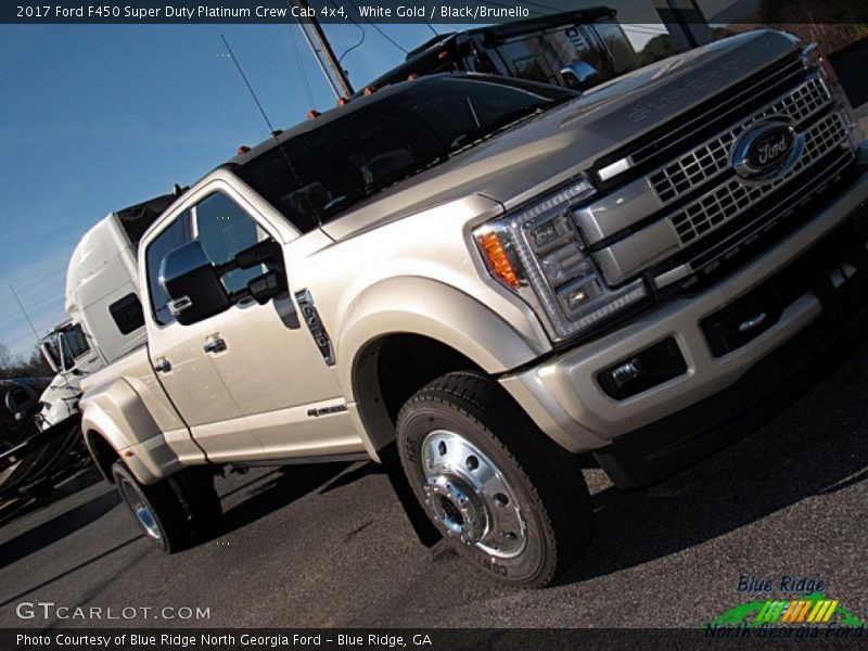 White Gold / Black/Brunello 2017 Ford F450 Super Duty Platinum Crew Cab 4x4