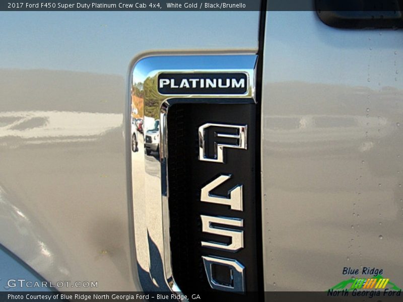 White Gold / Black/Brunello 2017 Ford F450 Super Duty Platinum Crew Cab 4x4