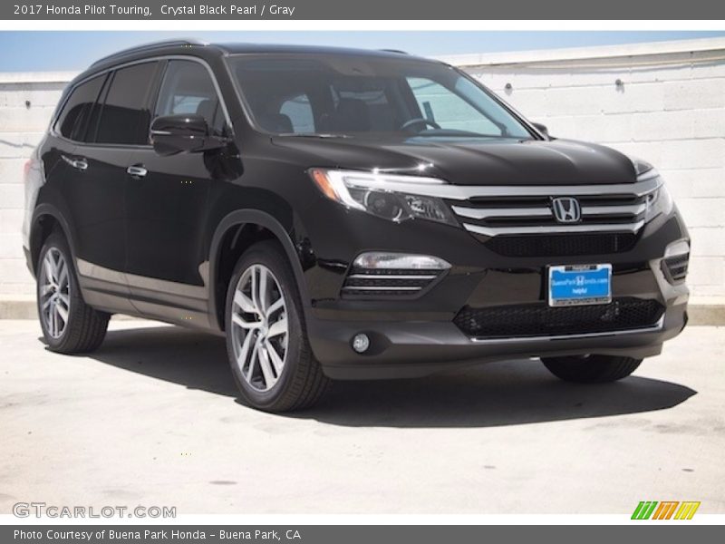 Crystal Black Pearl / Gray 2017 Honda Pilot Touring