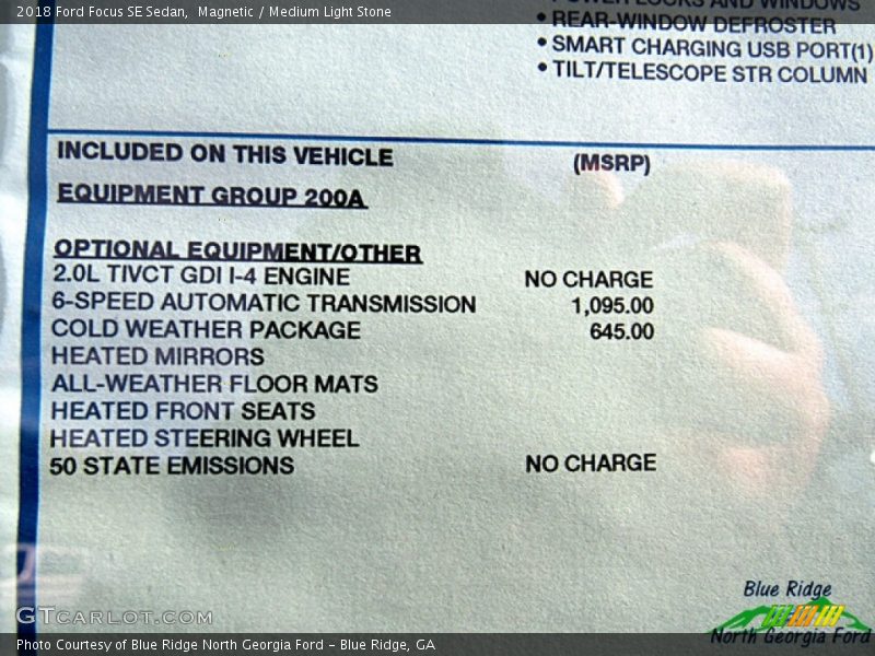 Magnetic / Medium Light Stone 2018 Ford Focus SE Sedan