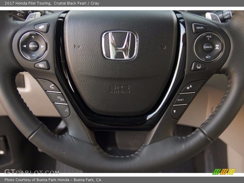 Crystal Black Pearl / Gray 2017 Honda Pilot Touring