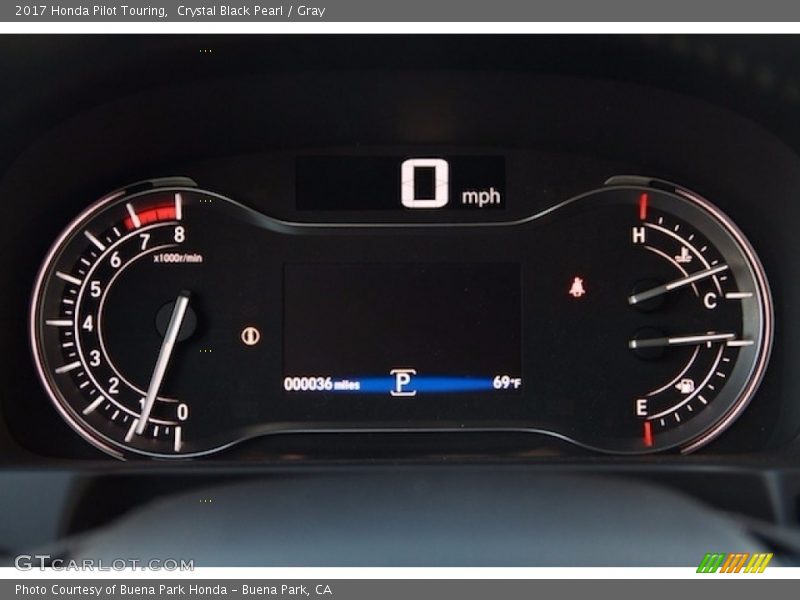 Crystal Black Pearl / Gray 2017 Honda Pilot Touring