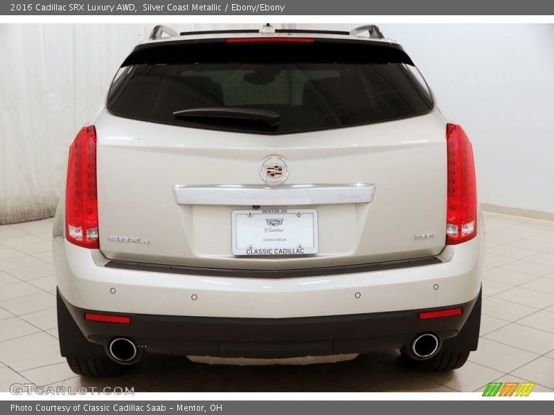 Silver Coast Metallic / Ebony/Ebony 2016 Cadillac SRX Luxury AWD