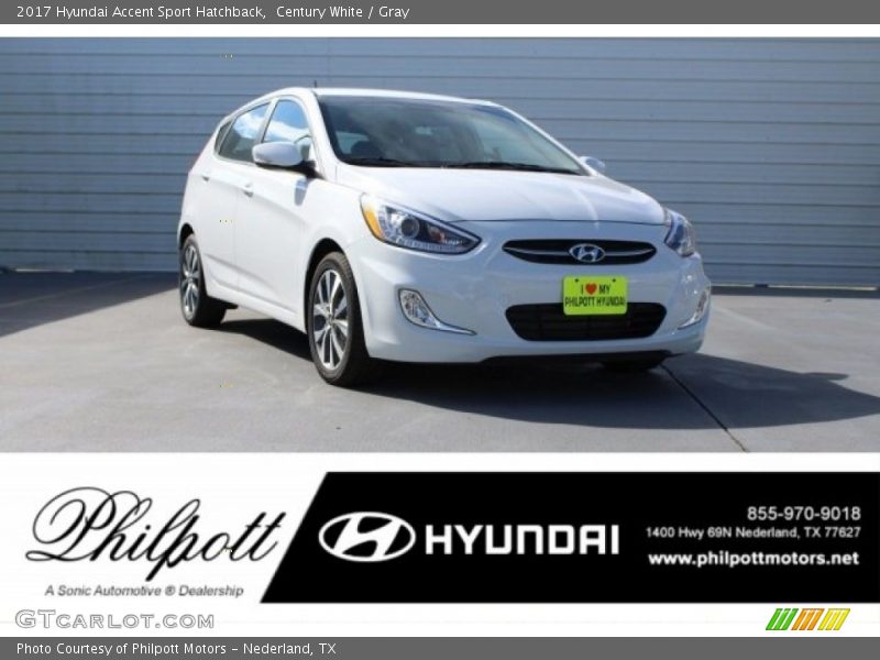 Century White / Gray 2017 Hyundai Accent Sport Hatchback