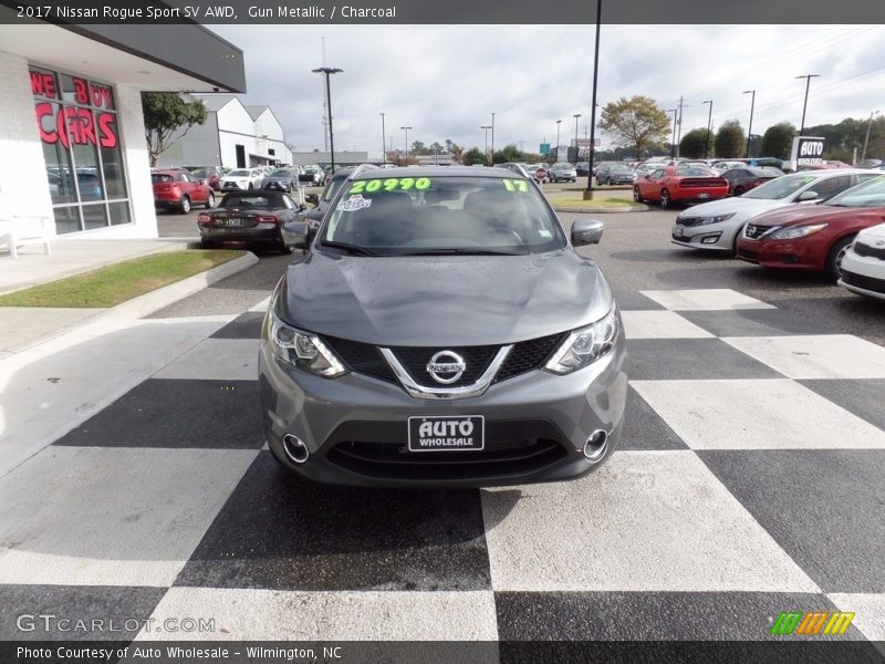 Gun Metallic / Charcoal 2017 Nissan Rogue Sport SV AWD