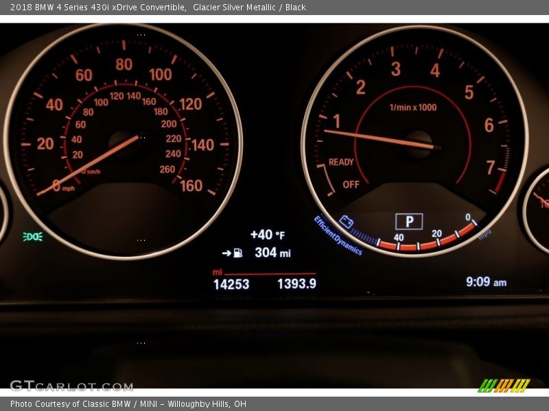 Glacier Silver Metallic / Black 2018 BMW 4 Series 430i xDrive Convertible