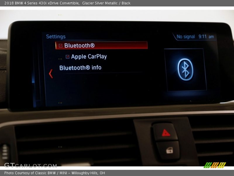 Glacier Silver Metallic / Black 2018 BMW 4 Series 430i xDrive Convertible