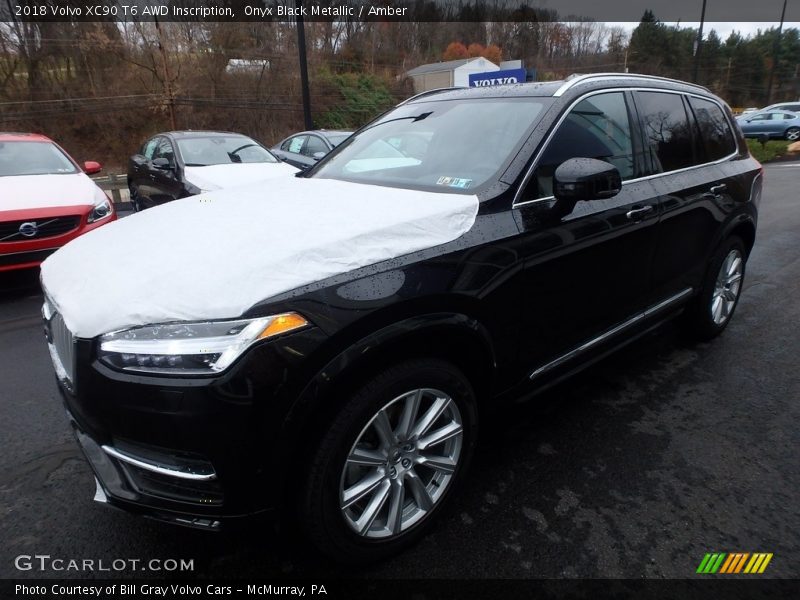 Onyx Black Metallic / Amber 2018 Volvo XC90 T6 AWD Inscription
