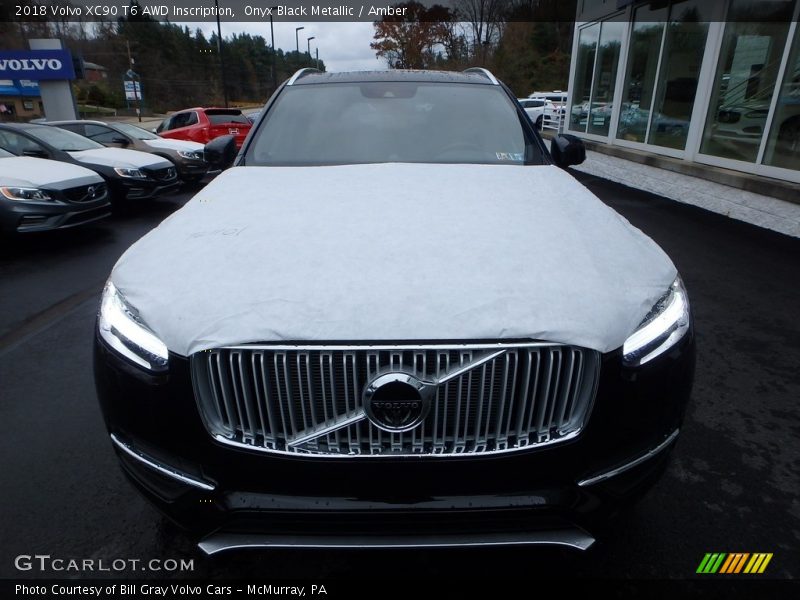 Onyx Black Metallic / Amber 2018 Volvo XC90 T6 AWD Inscription