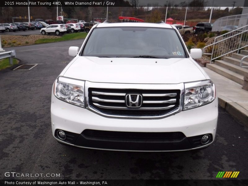 White Diamond Pearl / Gray 2015 Honda Pilot Touring 4WD