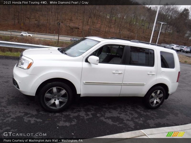 White Diamond Pearl / Gray 2015 Honda Pilot Touring 4WD