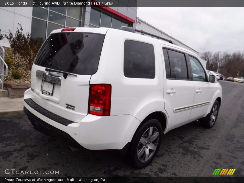 White Diamond Pearl / Gray 2015 Honda Pilot Touring 4WD