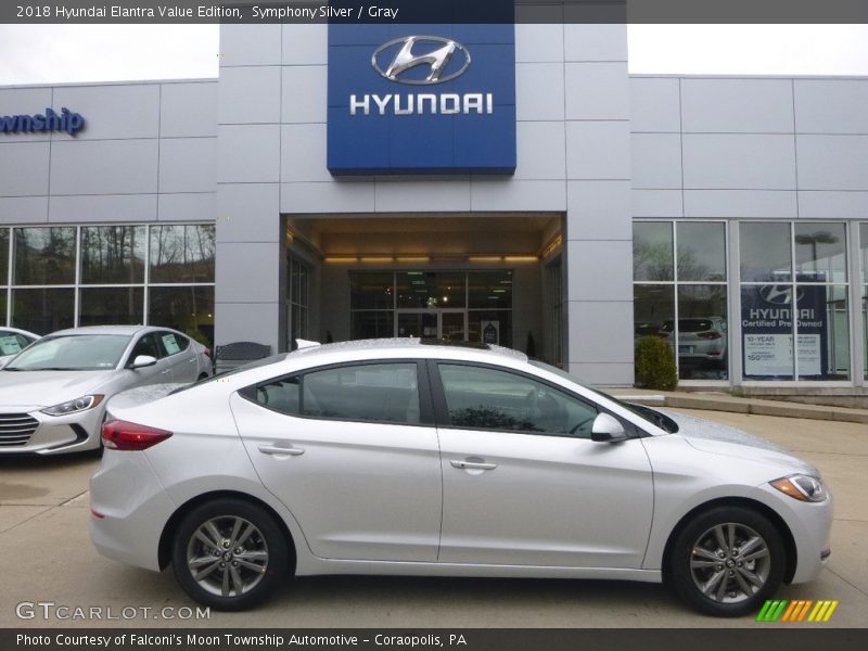 Symphony Silver / Gray 2018 Hyundai Elantra Value Edition