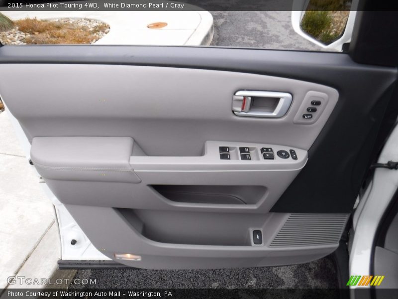White Diamond Pearl / Gray 2015 Honda Pilot Touring 4WD