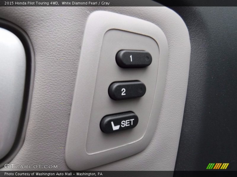 White Diamond Pearl / Gray 2015 Honda Pilot Touring 4WD