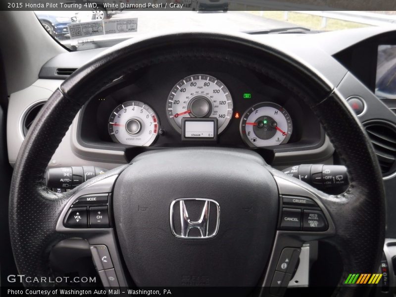 White Diamond Pearl / Gray 2015 Honda Pilot Touring 4WD