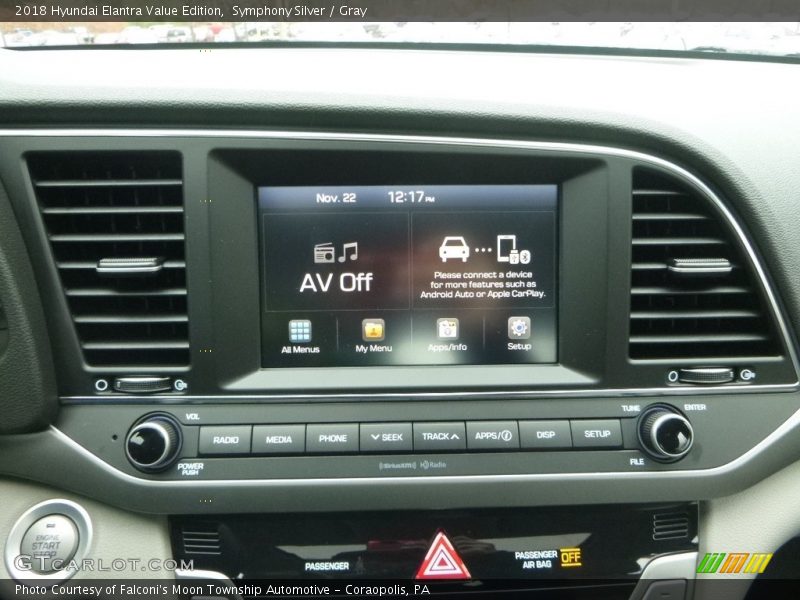 Symphony Silver / Gray 2018 Hyundai Elantra Value Edition