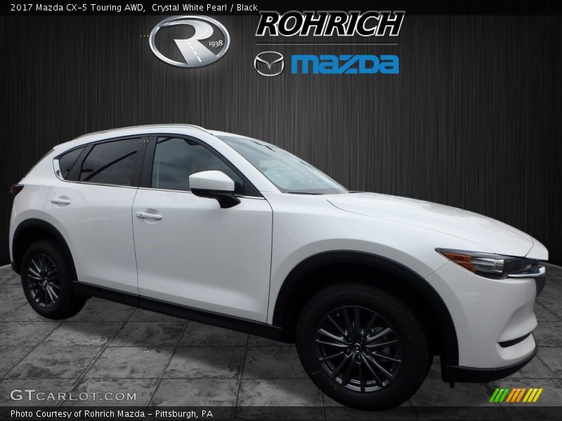 Crystal White Pearl / Black 2017 Mazda CX-5 Touring AWD