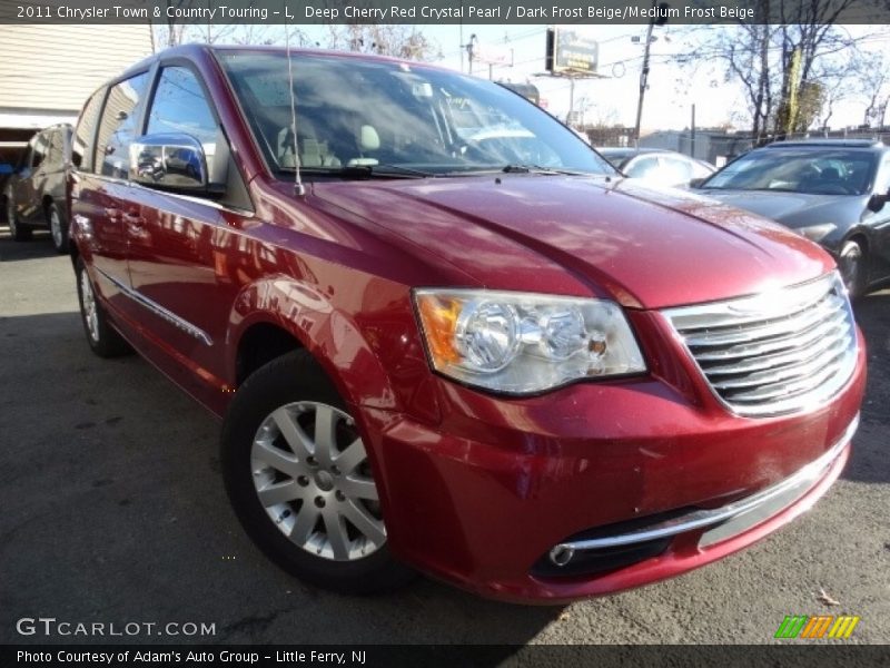 Deep Cherry Red Crystal Pearl / Dark Frost Beige/Medium Frost Beige 2011 Chrysler Town & Country Touring - L