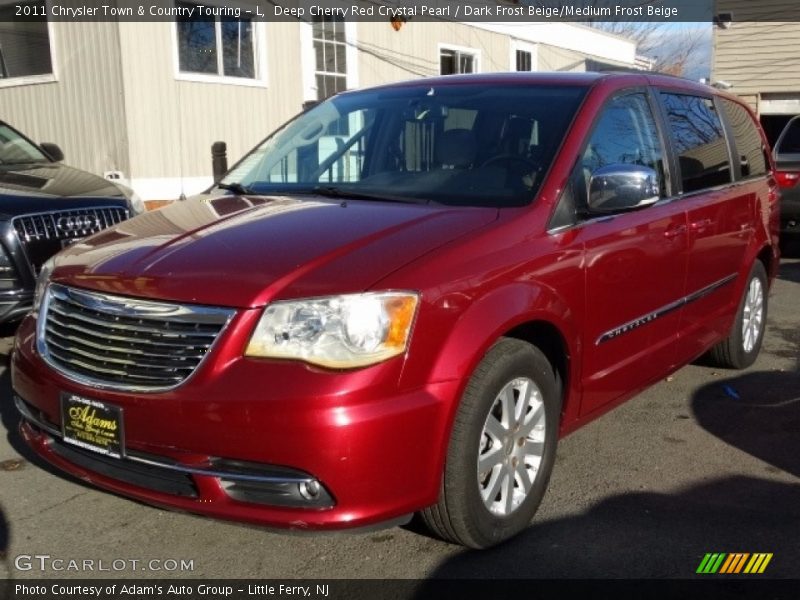 Deep Cherry Red Crystal Pearl / Dark Frost Beige/Medium Frost Beige 2011 Chrysler Town & Country Touring - L
