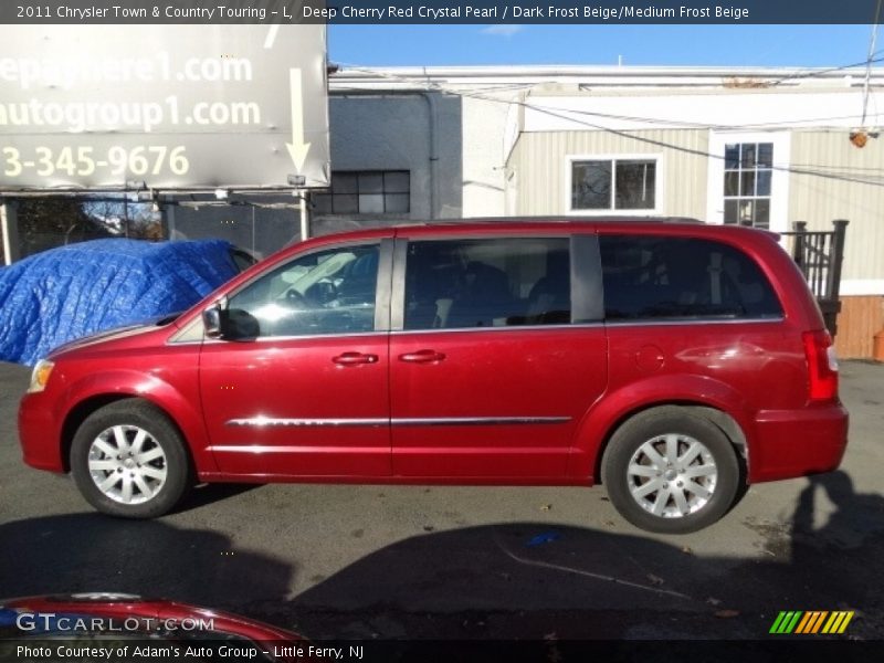 Deep Cherry Red Crystal Pearl / Dark Frost Beige/Medium Frost Beige 2011 Chrysler Town & Country Touring - L