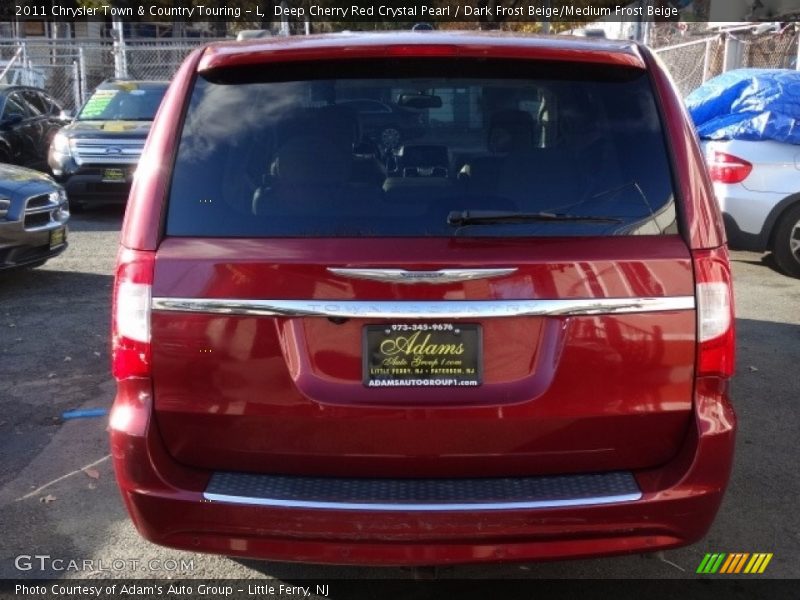 Deep Cherry Red Crystal Pearl / Dark Frost Beige/Medium Frost Beige 2011 Chrysler Town & Country Touring - L