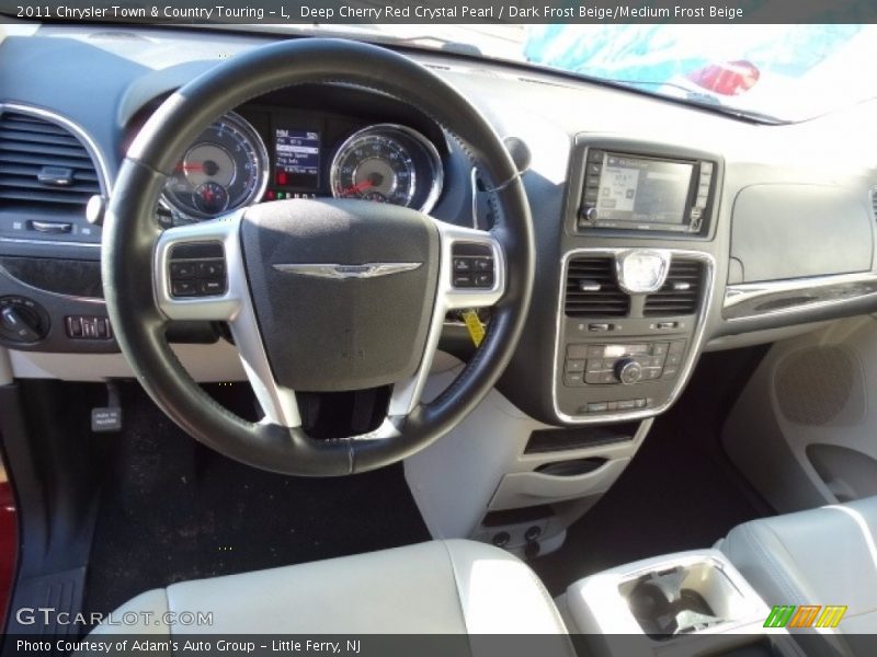 Deep Cherry Red Crystal Pearl / Dark Frost Beige/Medium Frost Beige 2011 Chrysler Town & Country Touring - L