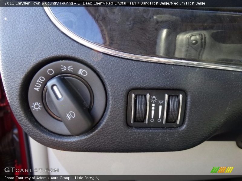 Deep Cherry Red Crystal Pearl / Dark Frost Beige/Medium Frost Beige 2011 Chrysler Town & Country Touring - L