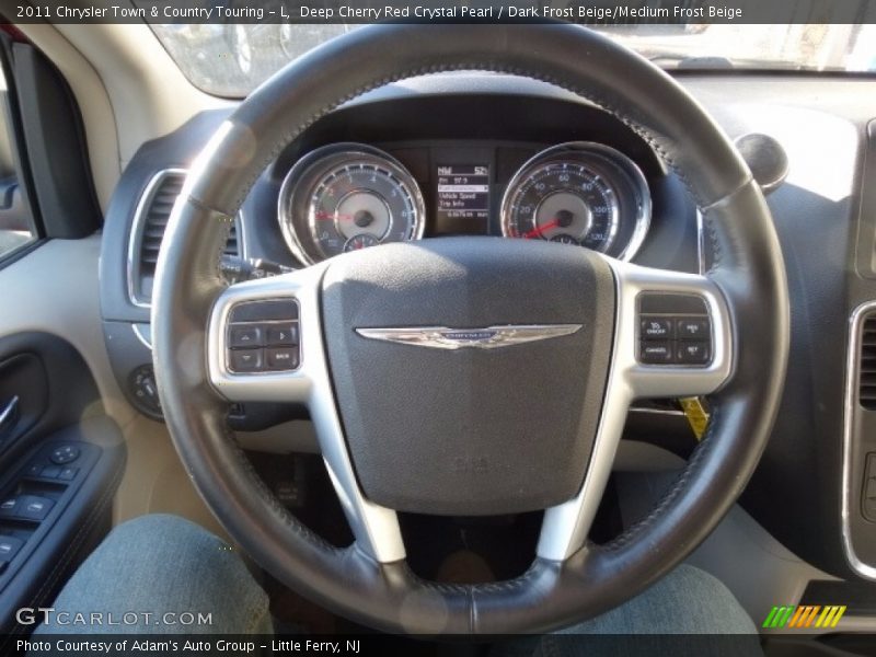 Deep Cherry Red Crystal Pearl / Dark Frost Beige/Medium Frost Beige 2011 Chrysler Town & Country Touring - L