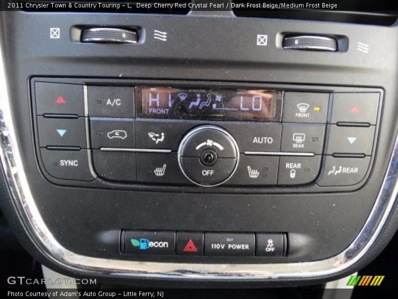 Deep Cherry Red Crystal Pearl / Dark Frost Beige/Medium Frost Beige 2011 Chrysler Town & Country Touring - L