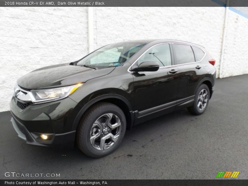 Dark Olive Metallic / Black 2018 Honda CR-V EX AWD