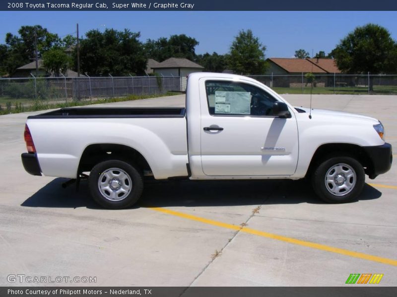 Super White / Graphite Gray 2008 Toyota Tacoma Regular Cab