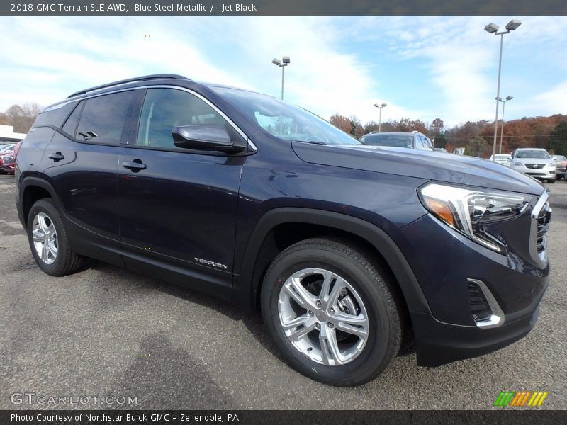Blue Steel Metallic / ­Jet Black 2018 GMC Terrain SLE AWD