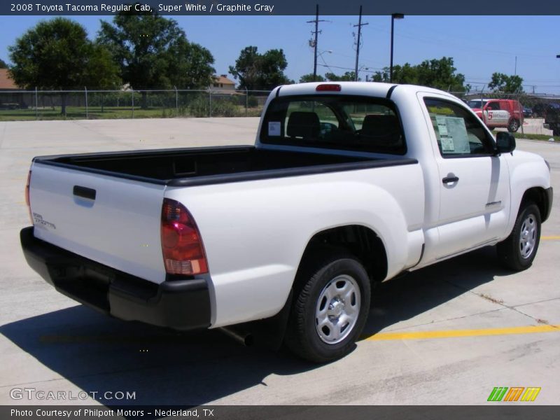 Super White / Graphite Gray 2008 Toyota Tacoma Regular Cab
