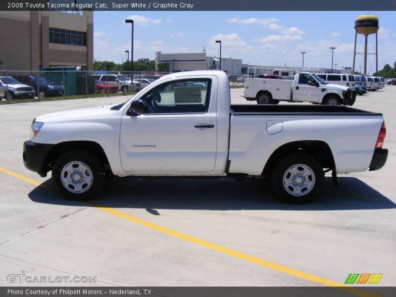 Super White / Graphite Gray 2008 Toyota Tacoma Regular Cab
