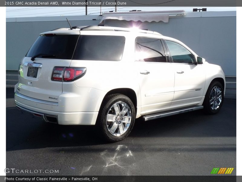 White Diamond Tricoat / Cocoa Dune 2015 GMC Acadia Denali AWD