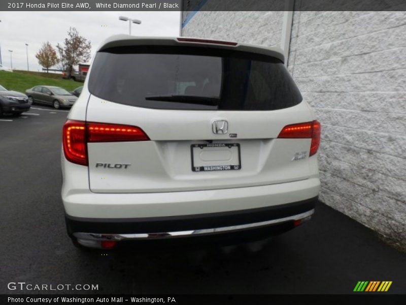 White Diamond Pearl / Black 2017 Honda Pilot Elite AWD