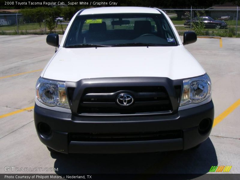 Super White / Graphite Gray 2008 Toyota Tacoma Regular Cab
