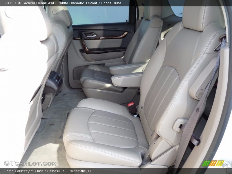 White Diamond Tricoat / Cocoa Dune 2015 GMC Acadia Denali AWD