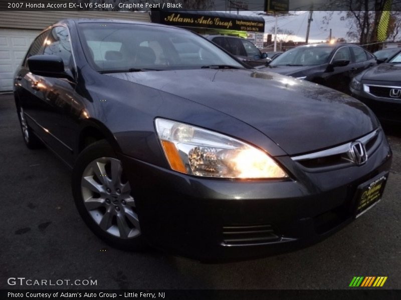 Graphite Pearl / Black 2007 Honda Accord EX-L V6 Sedan