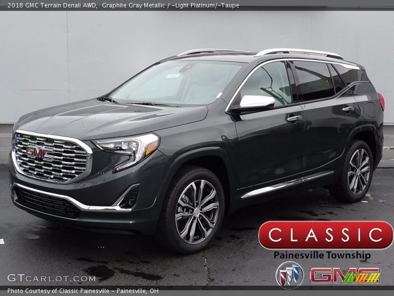 Graphite Gray Metallic / ­Light Platinum/­Taupe 2018 GMC Terrain Denali AWD